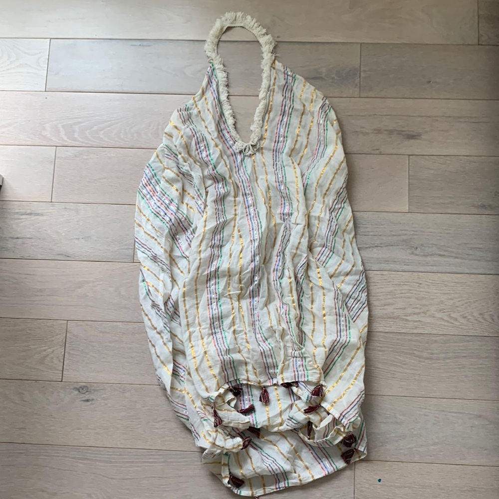 Surf Gypsy Striped Halter Neck Cover-up